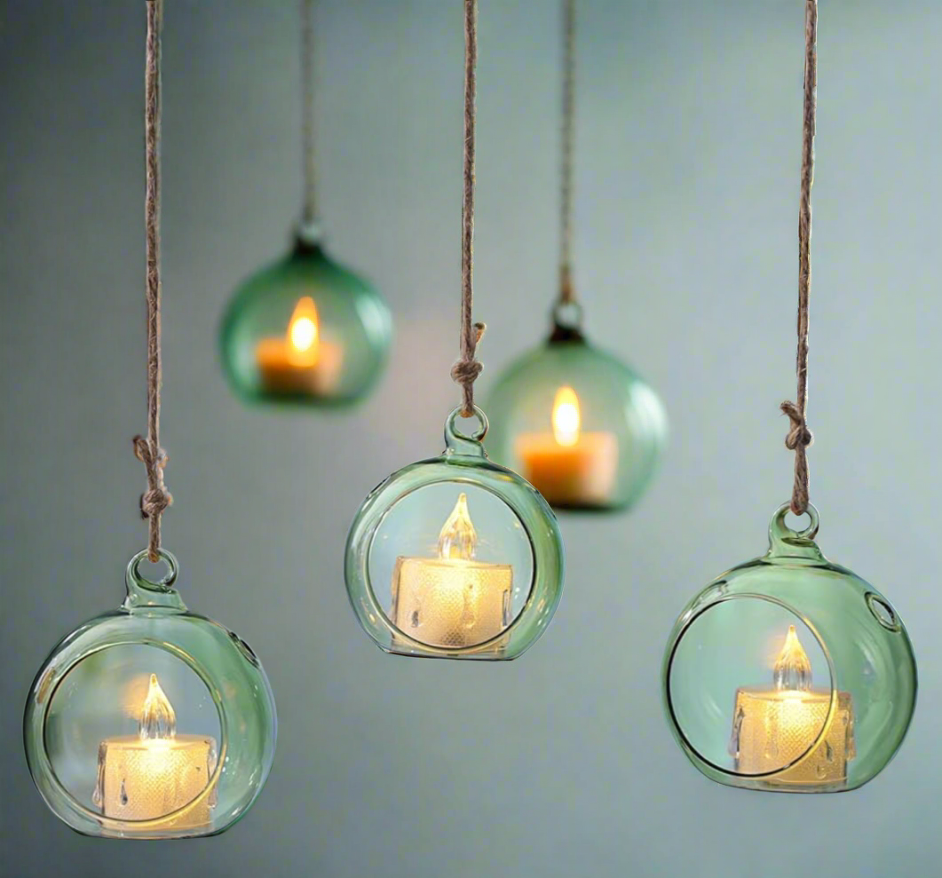 Green Glass Orbs