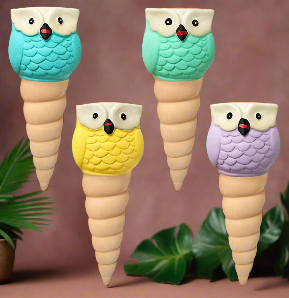 Terra Cotta Owl Water Spikes