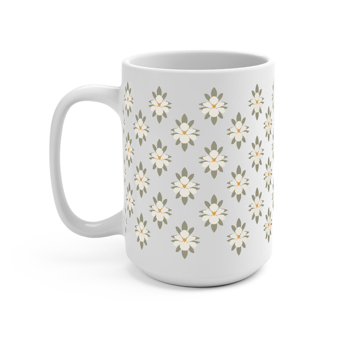 Soft Magnolias Glass Cups