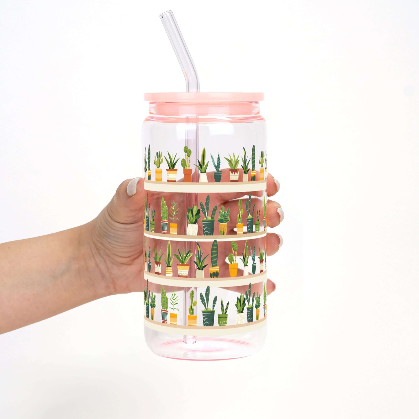 The Succulent Lover Cup with Lid and Straw