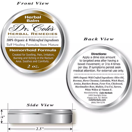 01 - Dr. Cole's Organic Hemorrhoid Balm