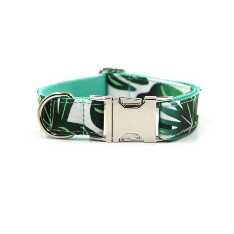 Tropical Bow Tie Dog Collar & Leash Set | Personalized Free