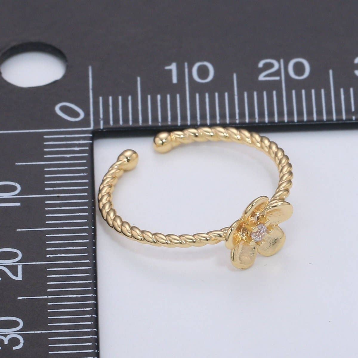 Simple Minimalist Dainty Thin Ring Stackable Rings Floral Flower Style Open Ring Twisted Ring Everyday Wear R-082