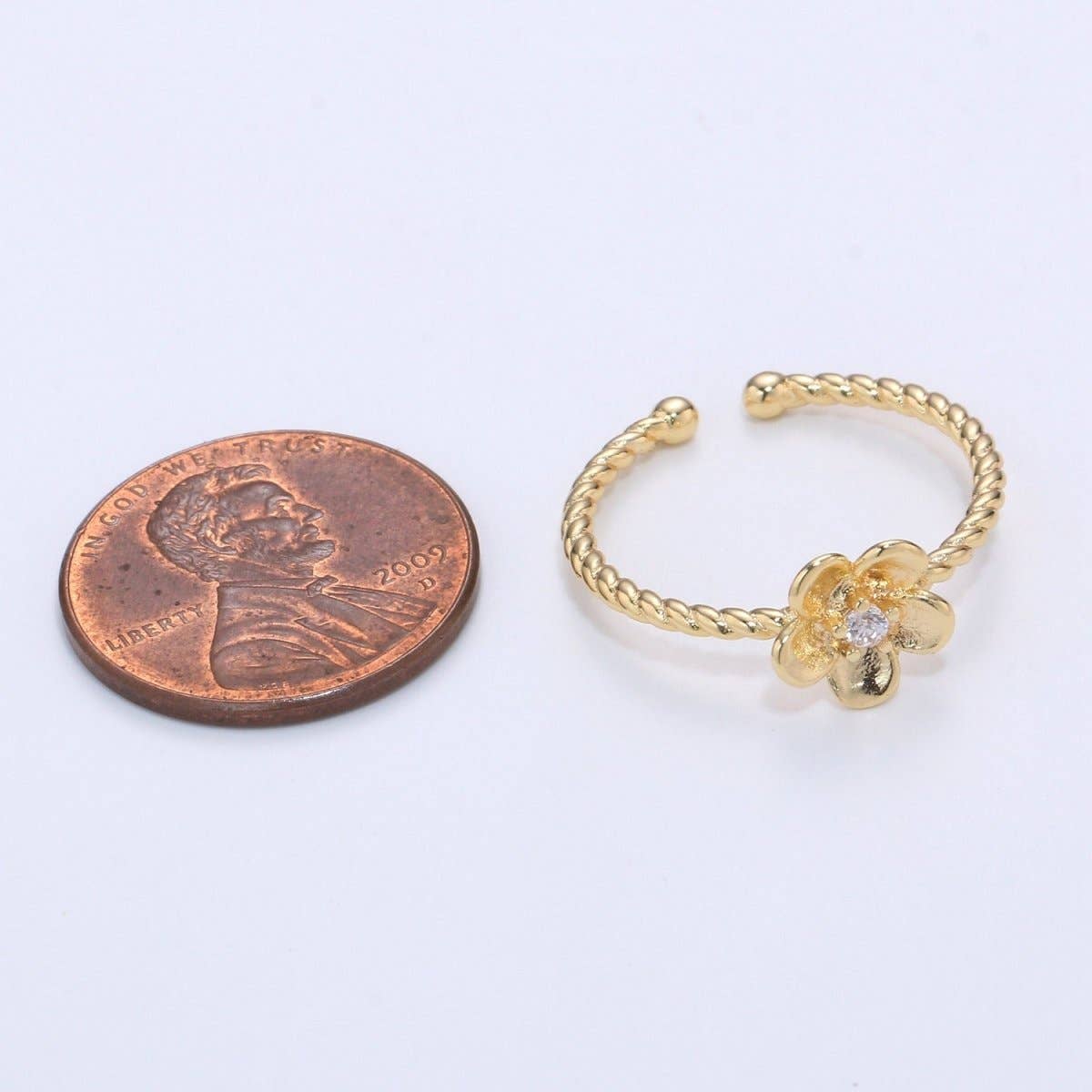 Simple Minimalist Dainty Thin Ring Stackable Rings Floral Flower Style Open Ring Twisted Ring Everyday Wear R-082