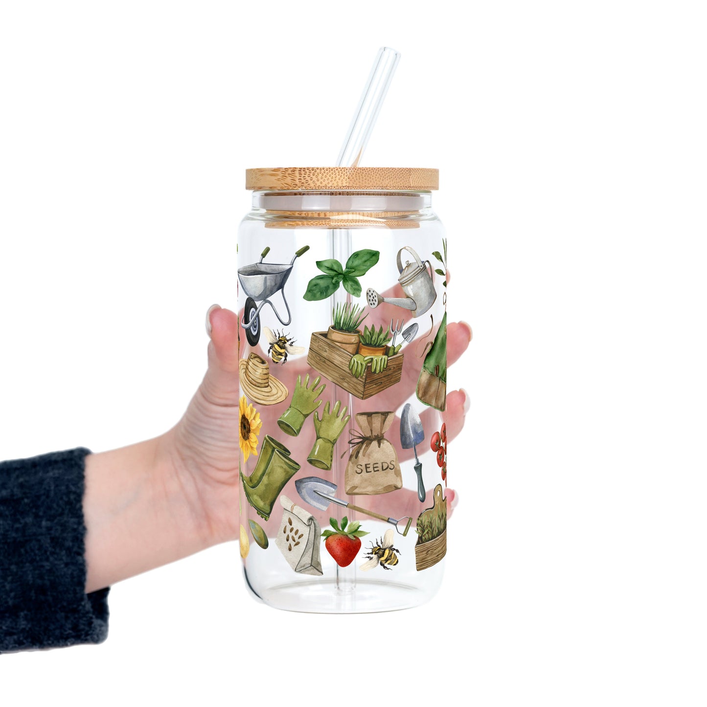 Garden Girl Glass Cups