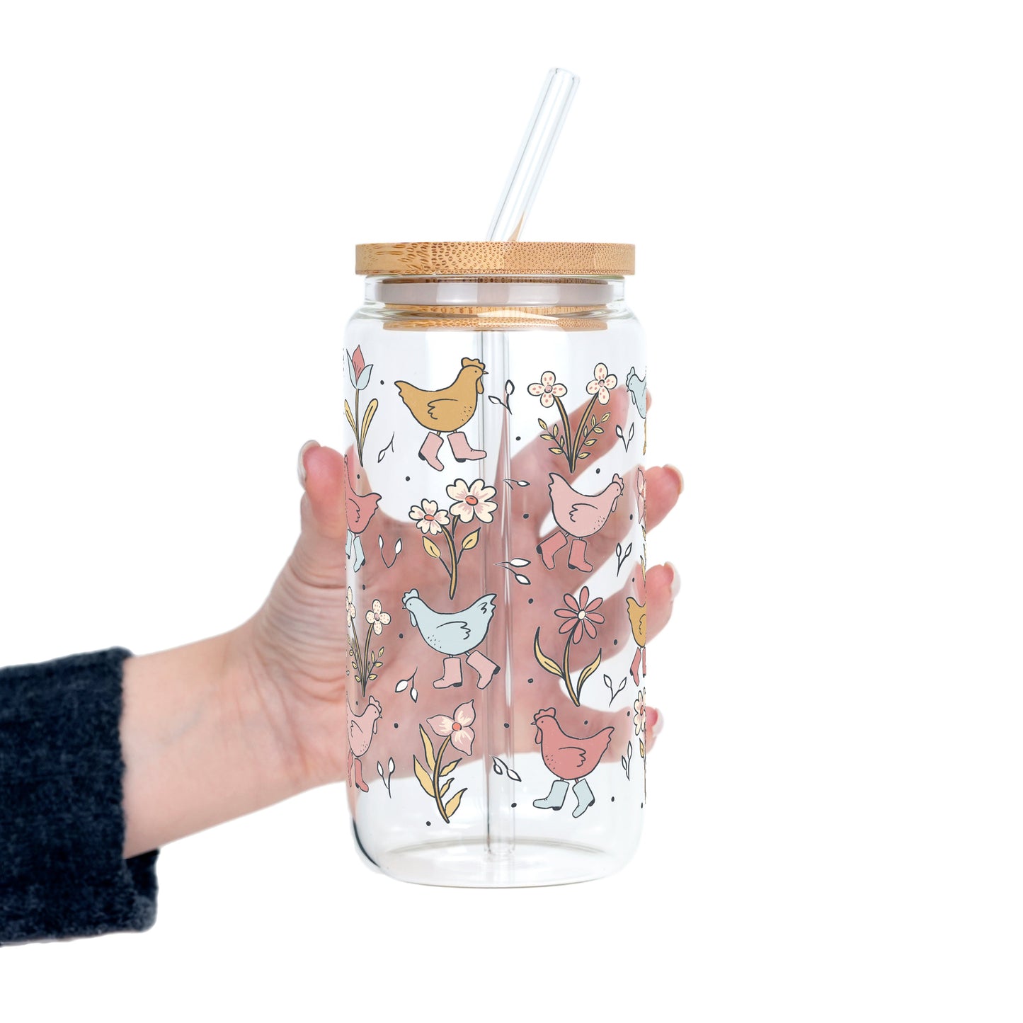 Funky Chickens Glass Cups