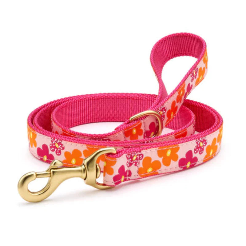 Up Country Flower Power Collar & Leash Matching Set