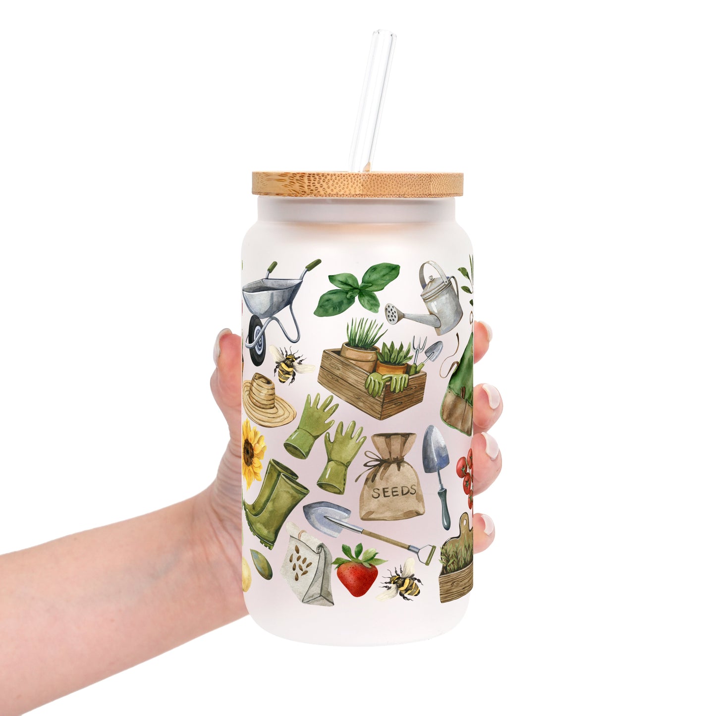 Garden Girl Glass Cups