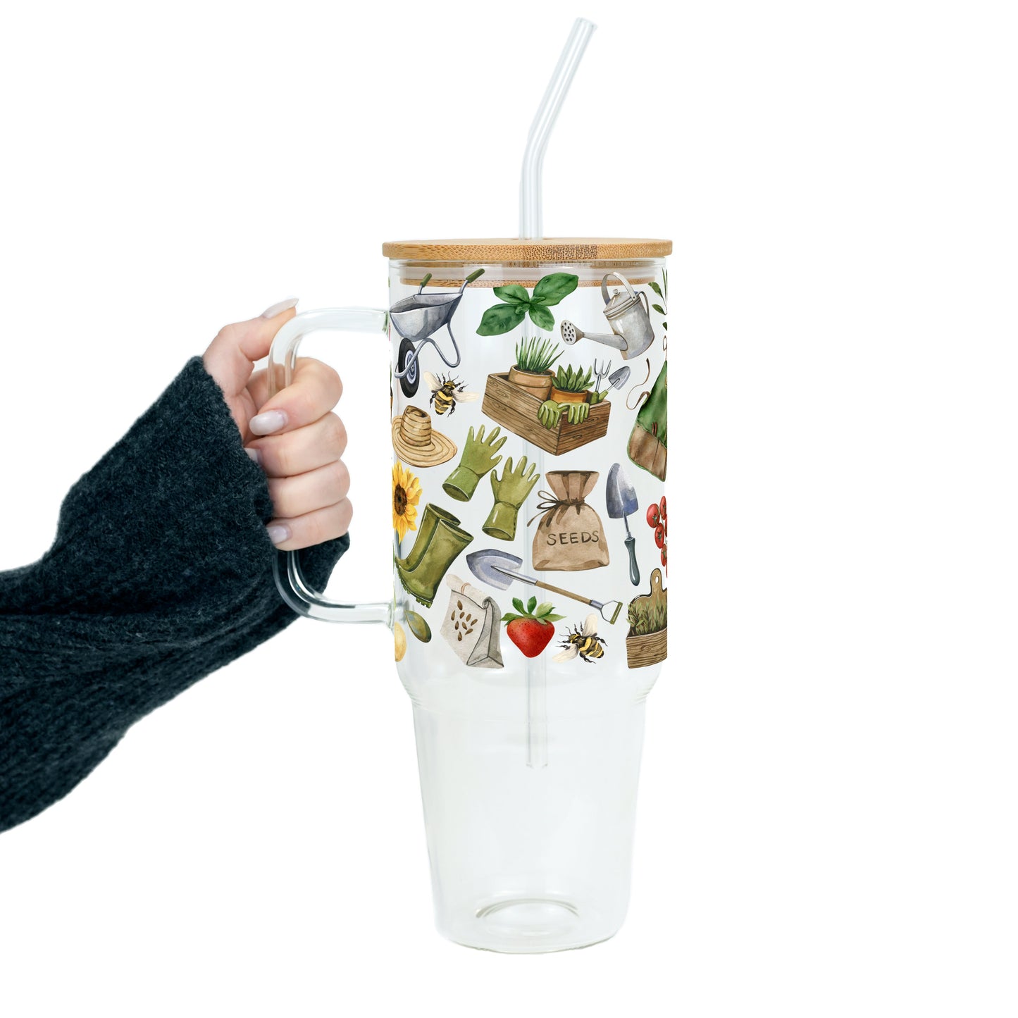 Garden Girl Glass Cups
