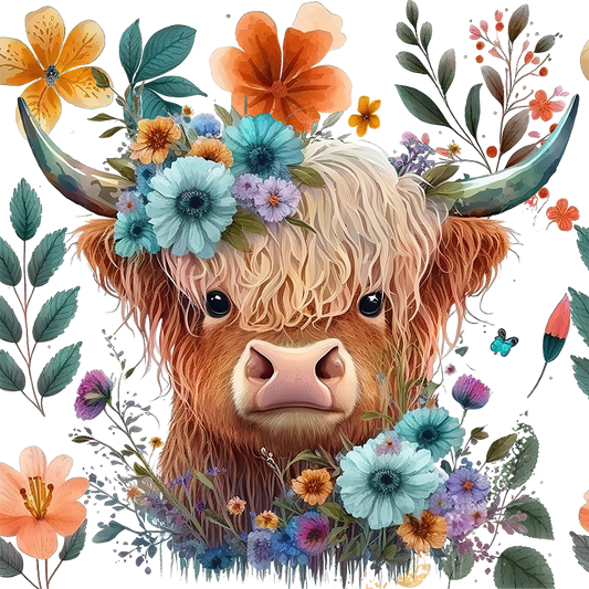 Highland Cow Glass Cup, Mug & Tumbler with Lid and Straw