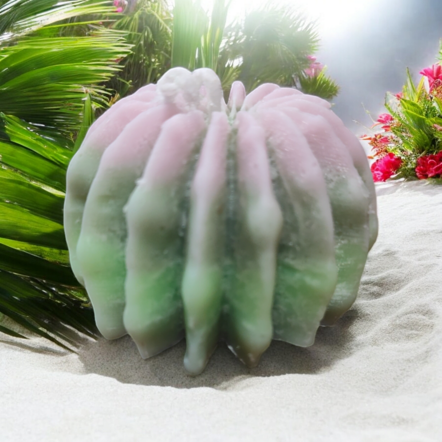 Assorted Small Flower & Succulent Candles - Handmade