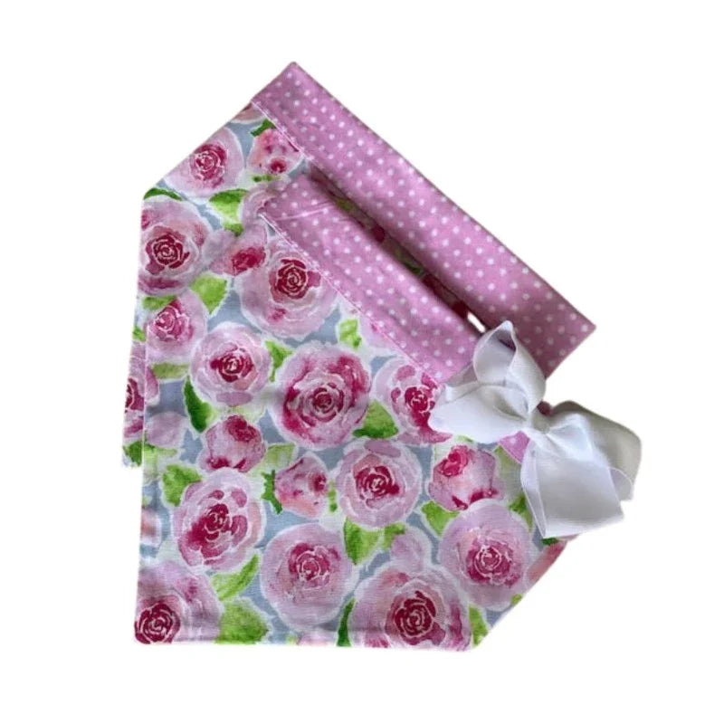 Rose Bandana Dog Collar With Bow