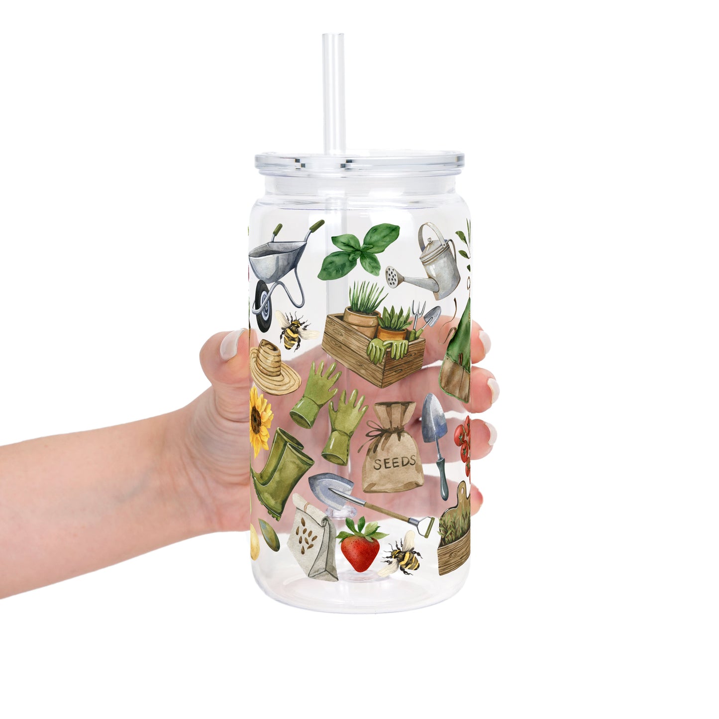Garden Girl Glass Cups