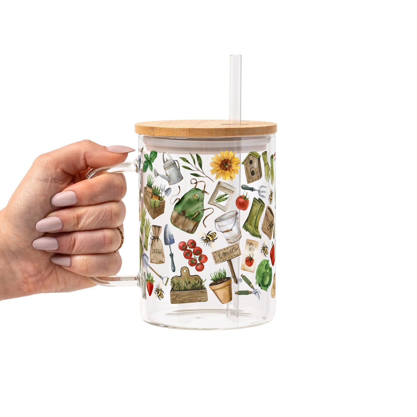 Garden Girl Glass Cups