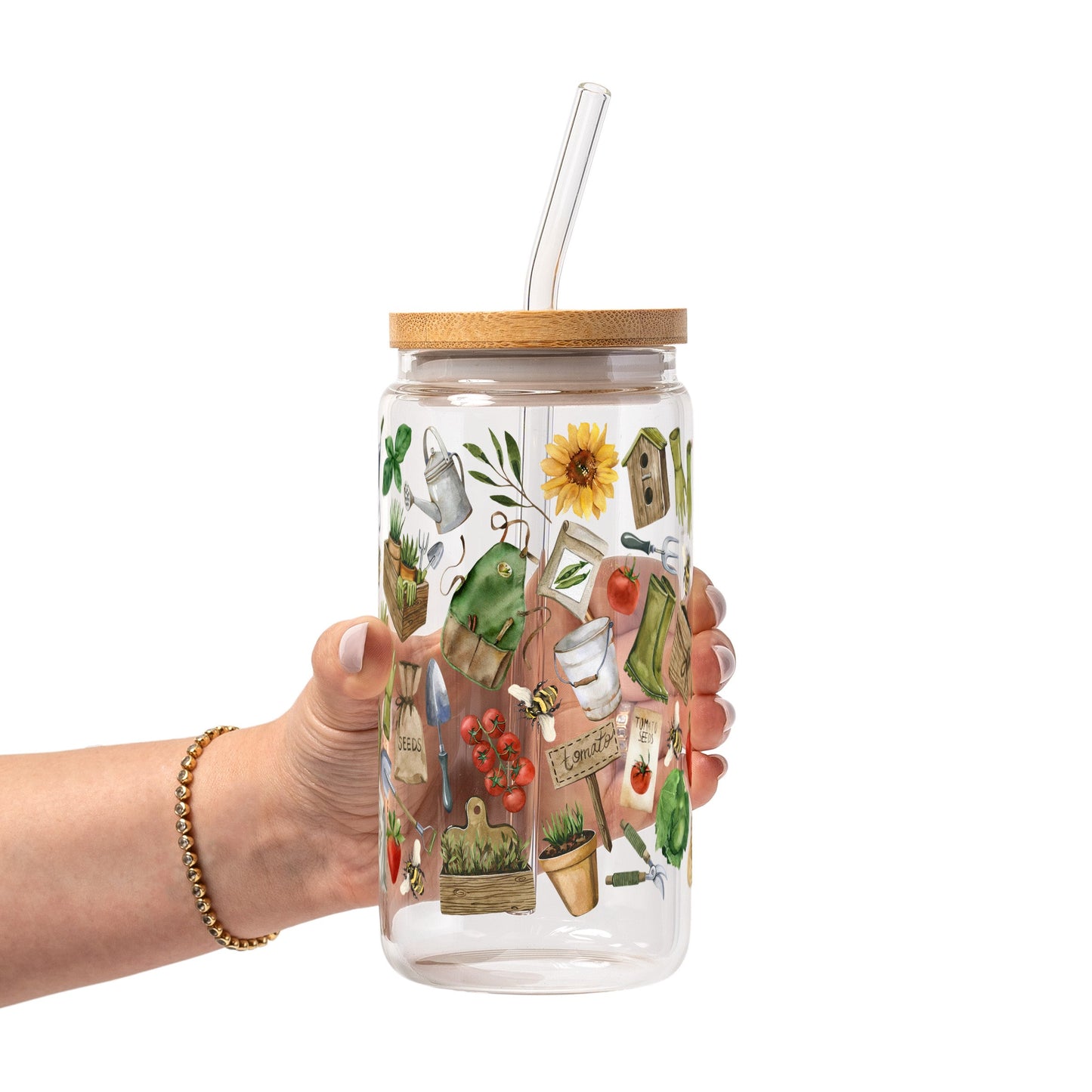Garden Girl Glass Cups
