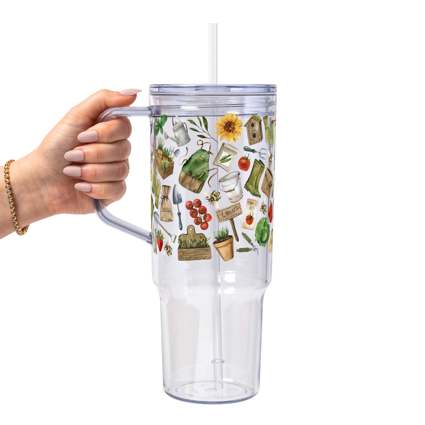 Garden Girl Glass Cups