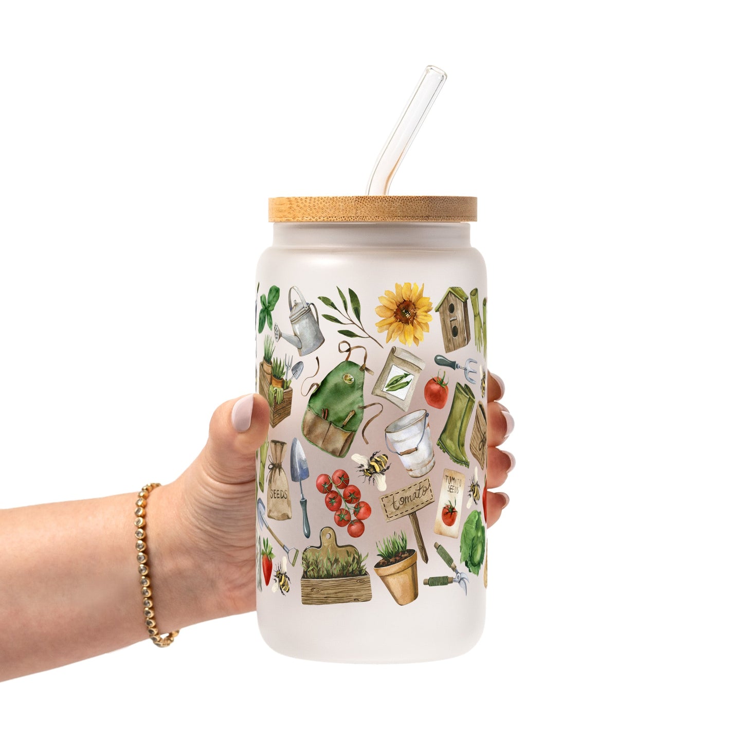 Garden Girl Glass Cups