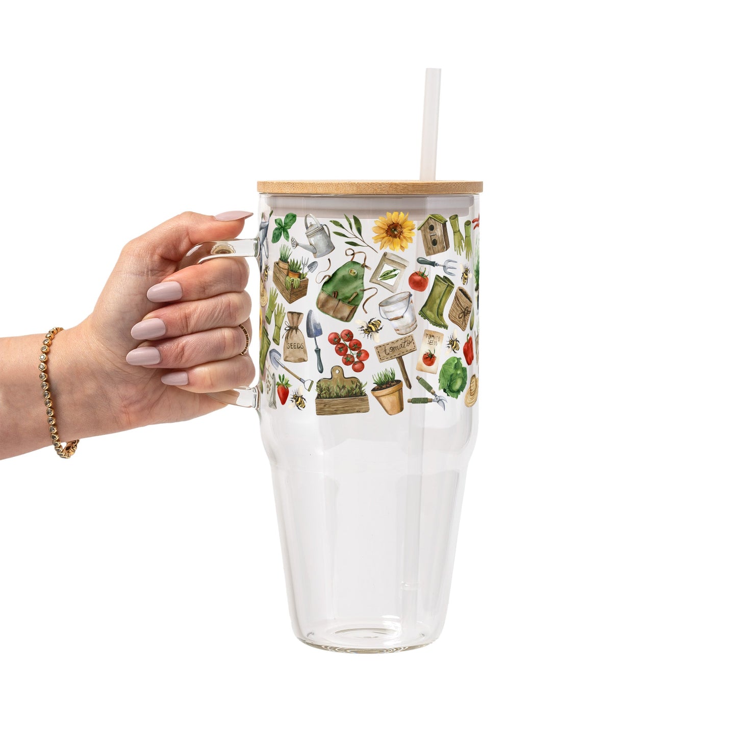 Garden Girl Glass Cups