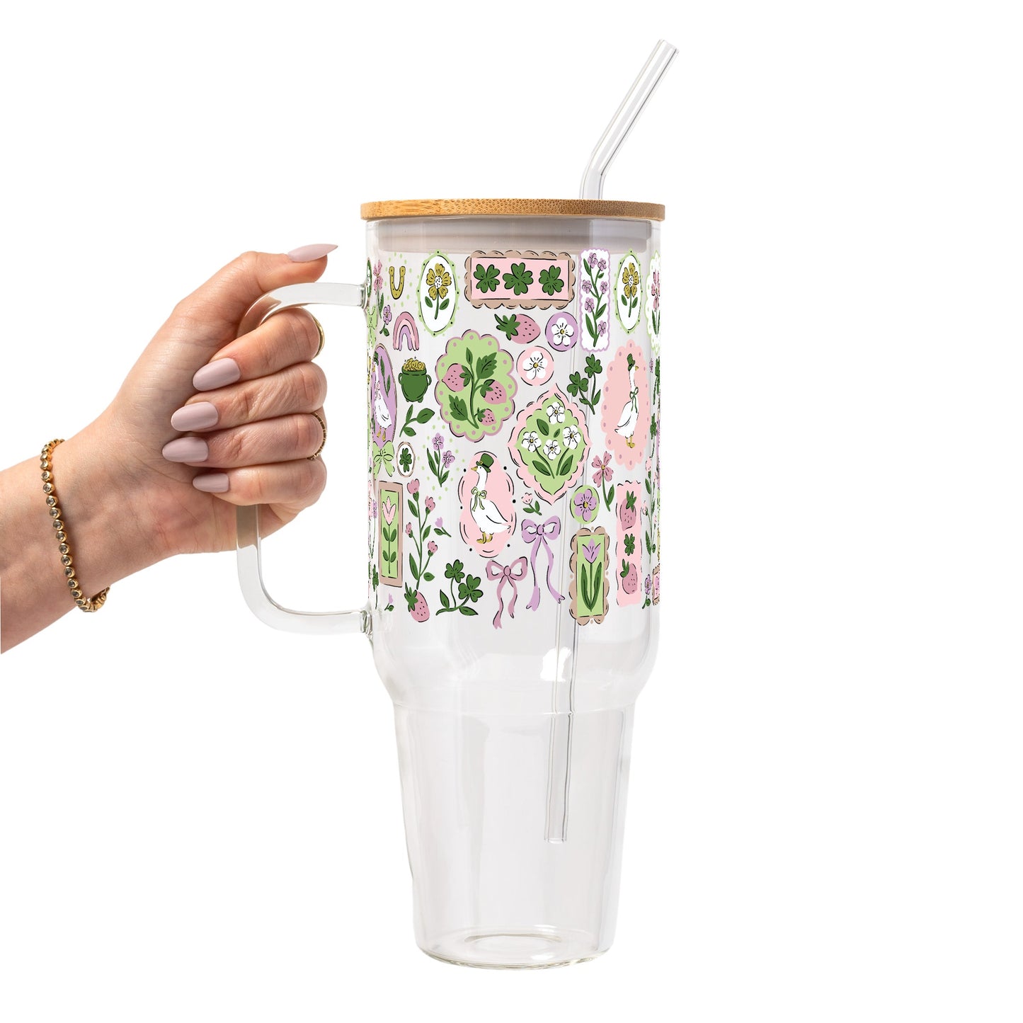 Lucky Geese Glass Cups