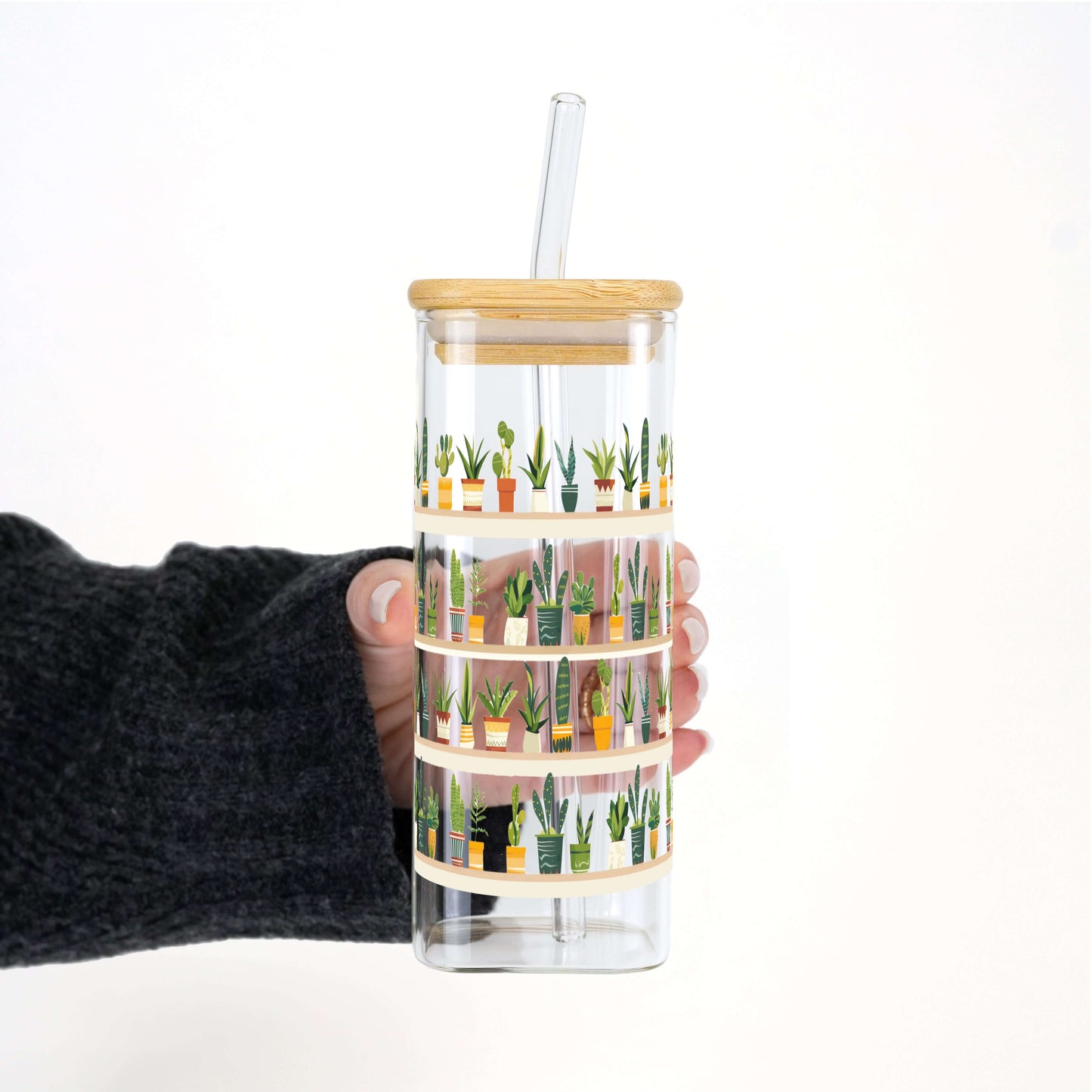 The Succulent Lover Cup with Lid and Straw