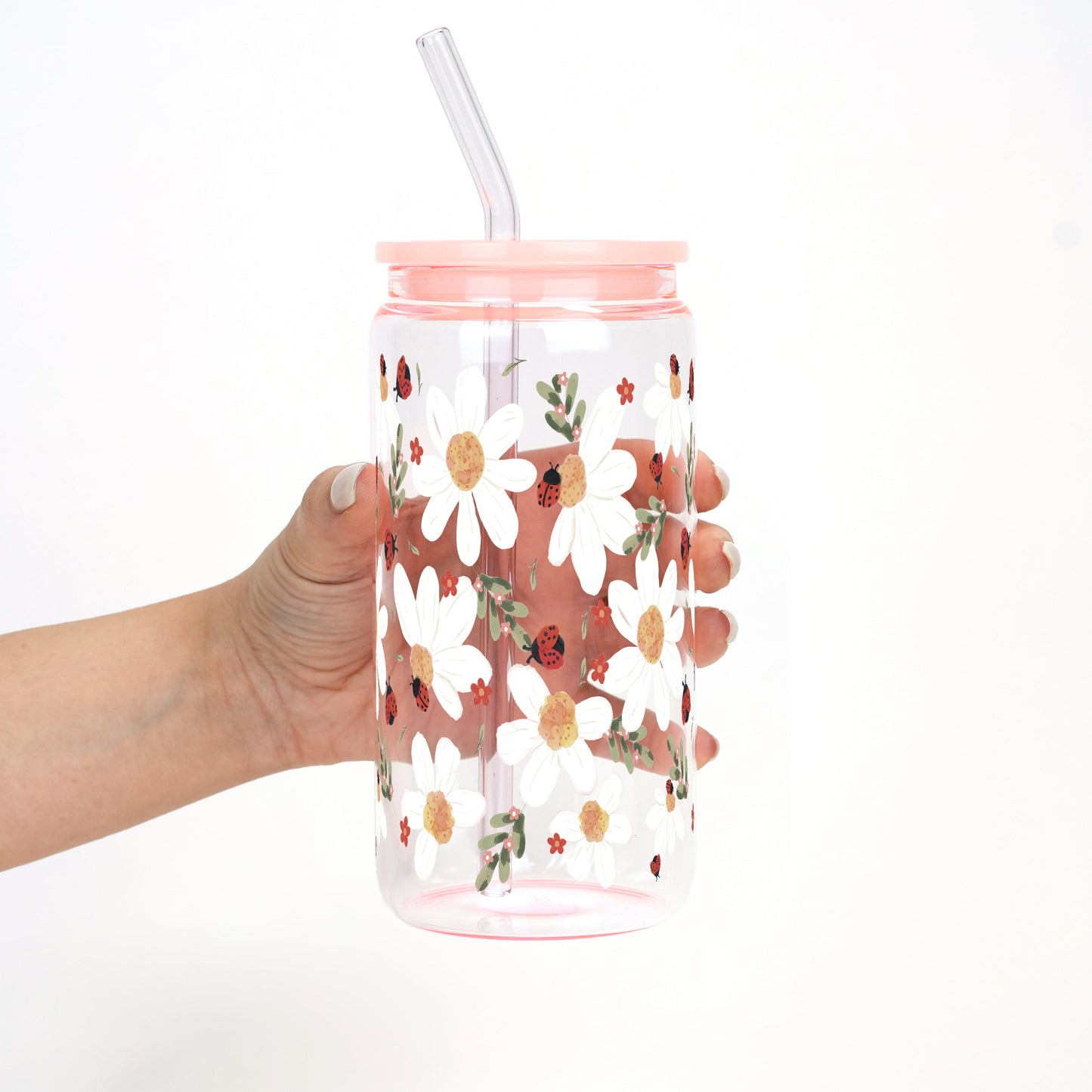 Daisy & Ladybug Cup with Lid and Straw