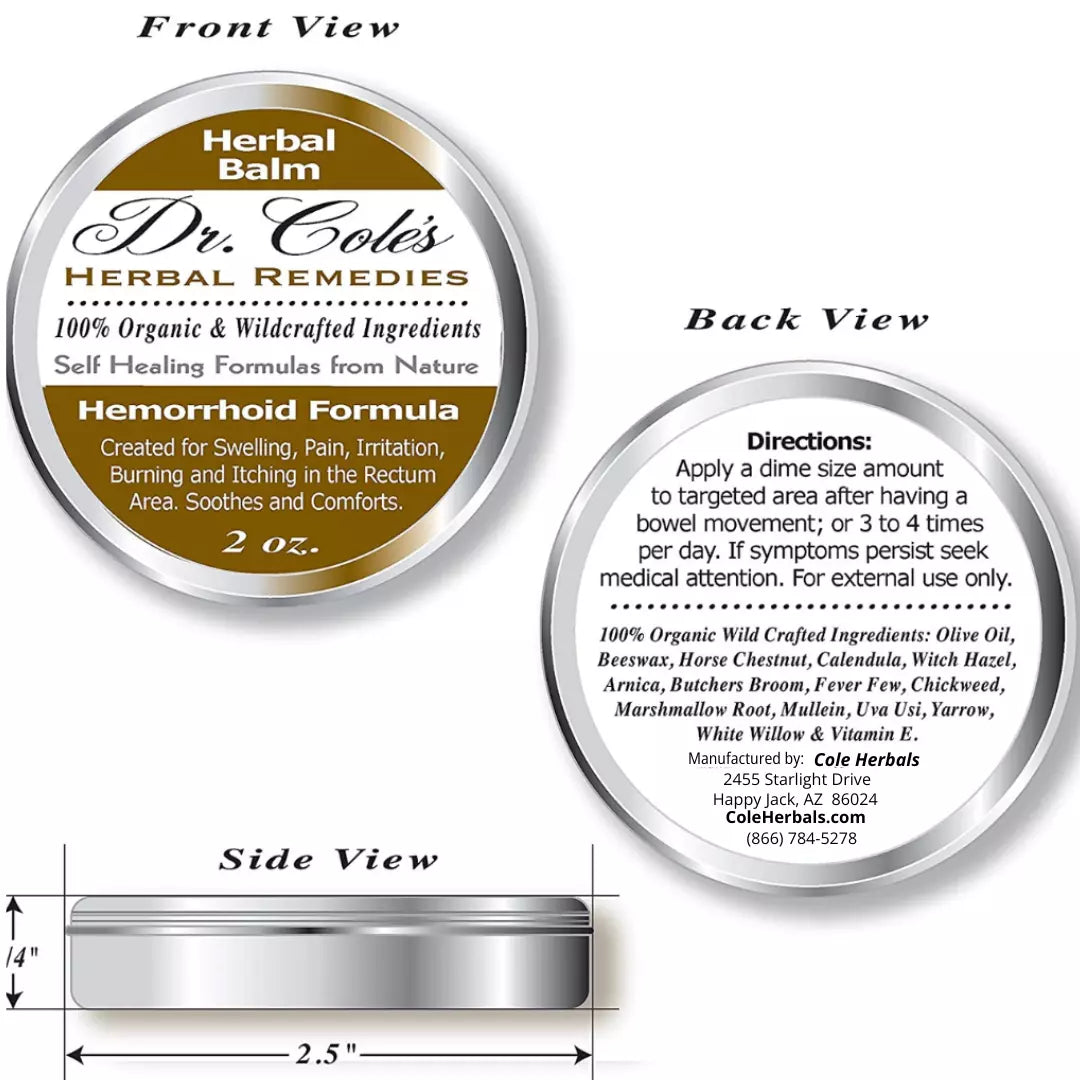 01 - Dr. Cole's Organic Hemorrhoid Balm