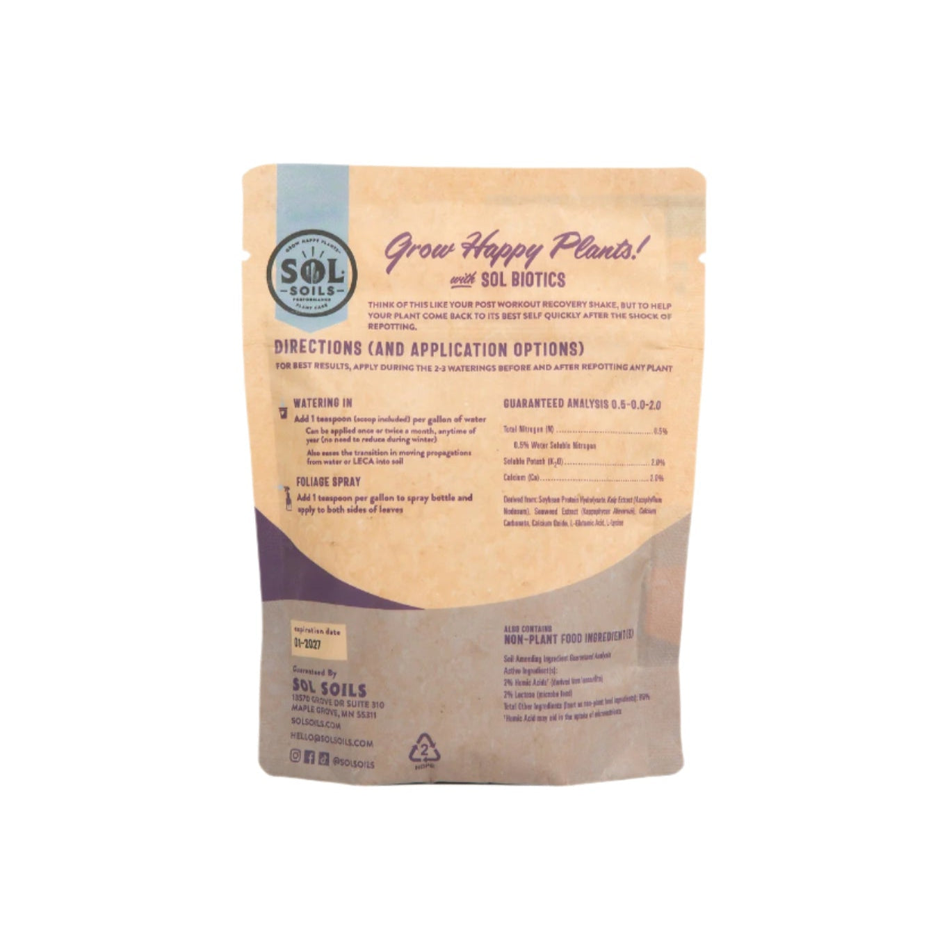 Sol Biotics - Repot Recovery - Repotting Shock Treatment (a Planti-Depressant, if you will…)